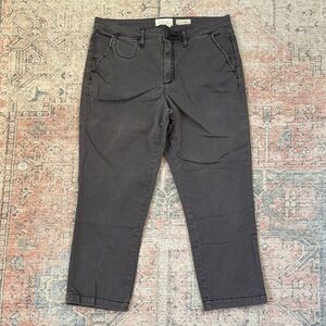 Anthropologie CHINO Slim Pants in Charcoal Gray Size 30